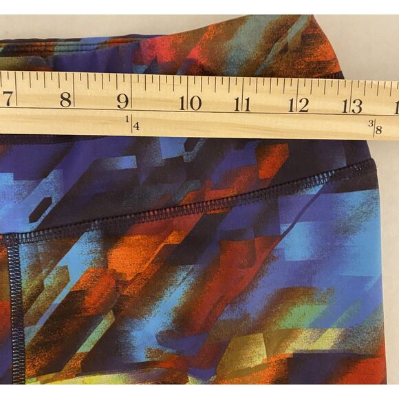 Athleta Colorburst Sonar Funky Mid Rise Ankle Leggings Stretchy Activewear Sz S - Picture 8 of 10